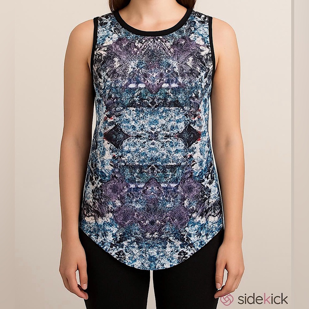 Forever 21 Black Purple Graphic Print SZ M Whimsigoth Urban Streetwear Tank Top